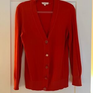 Tory Burch Vibrant Red Cardigan Sweater
